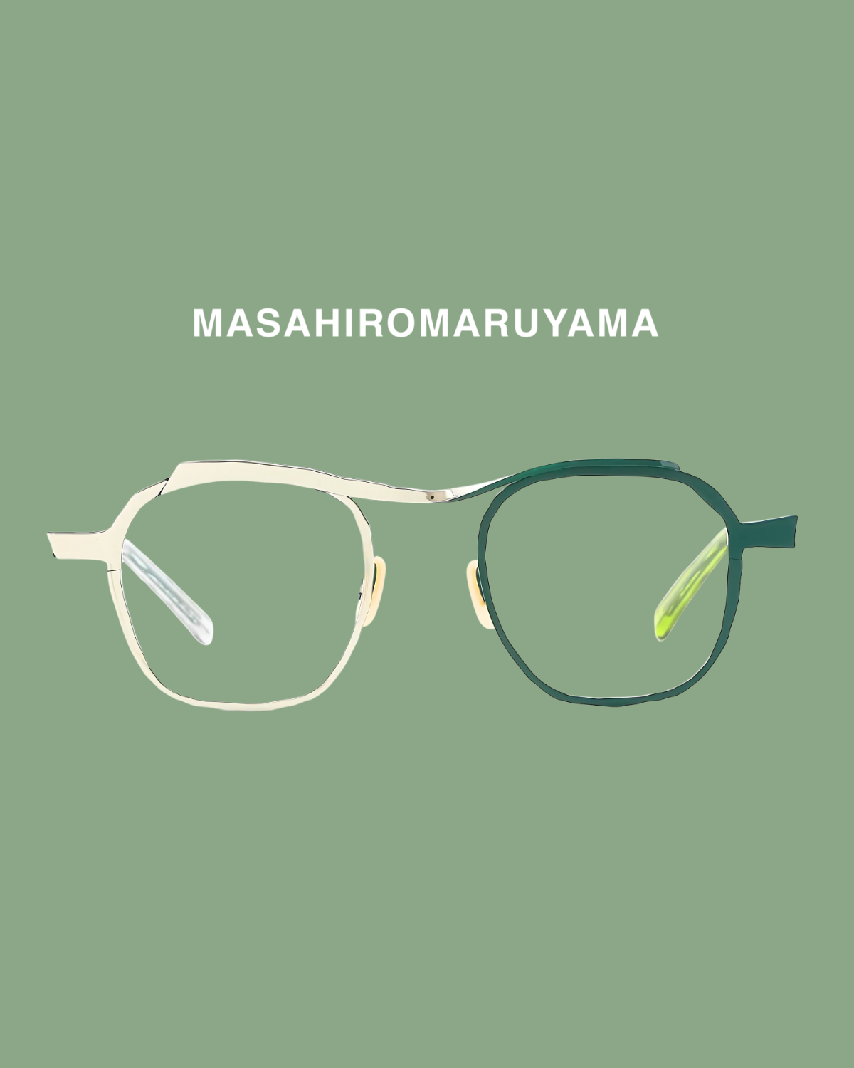 Masahiro Maruyama frames with a cream and green front