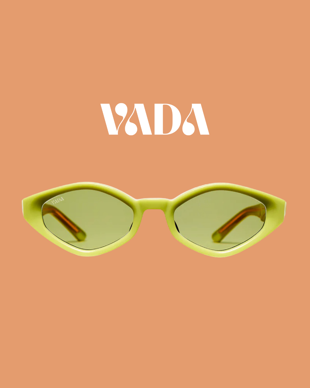 VADA lime-green cat-eye sunglasses