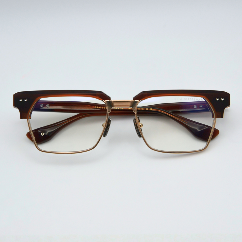 DITA brown browline frames