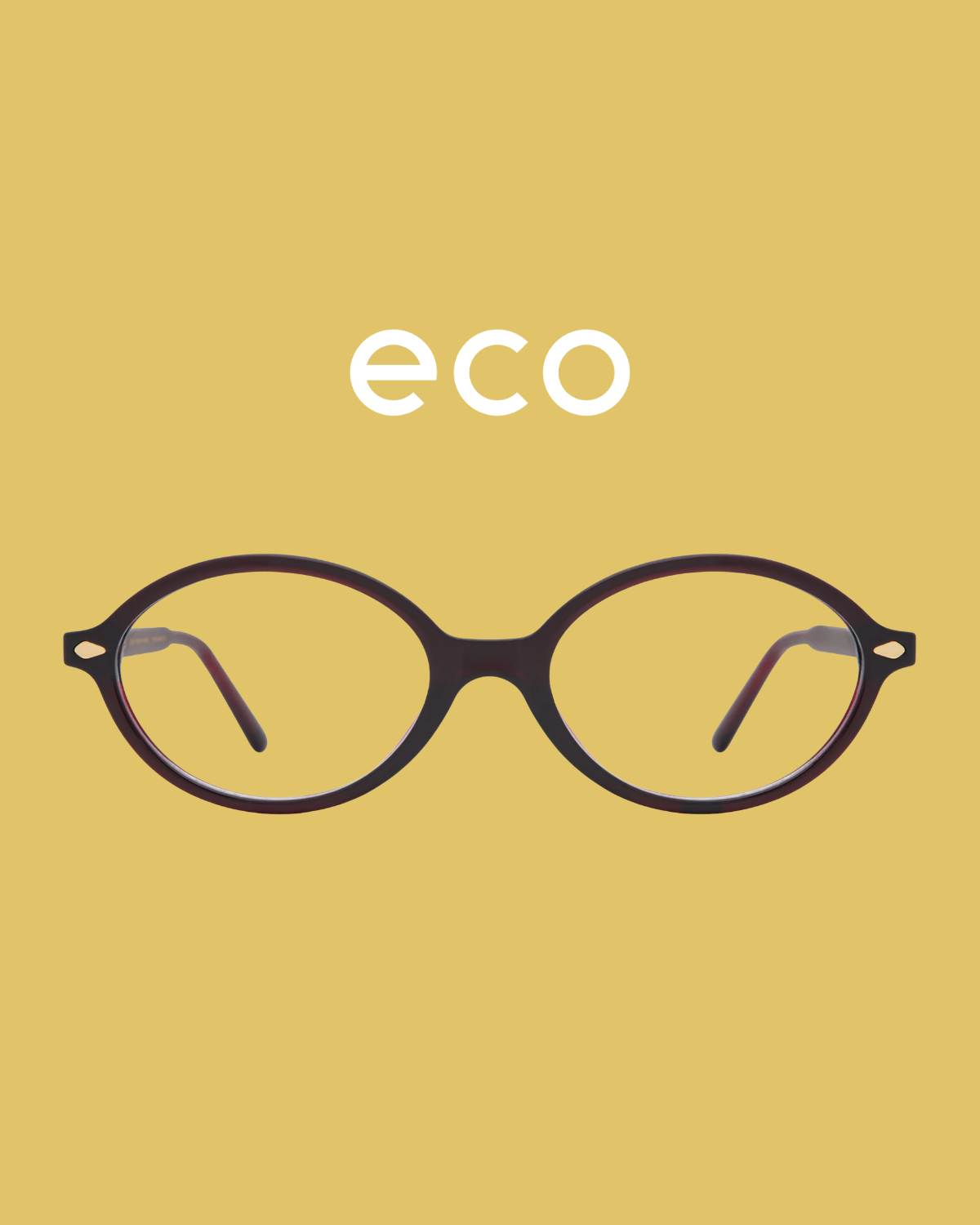 eco black oval glasses