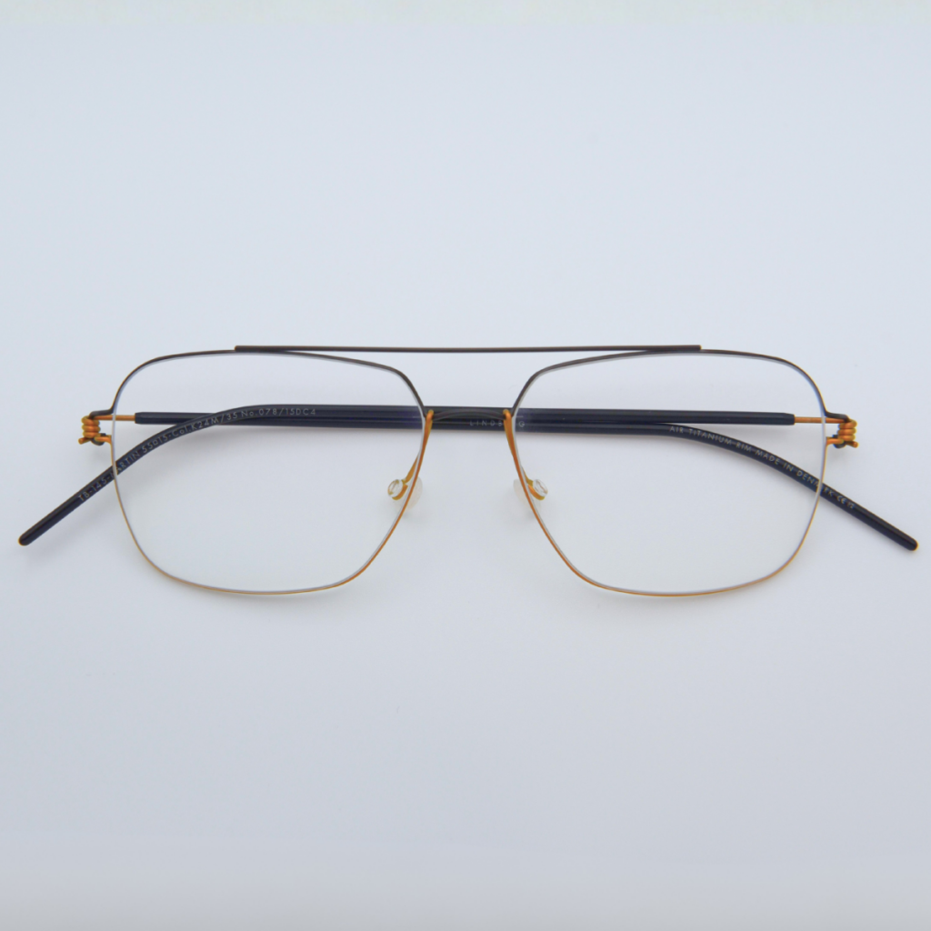 LINDBERG gray and black wire aviator frames
