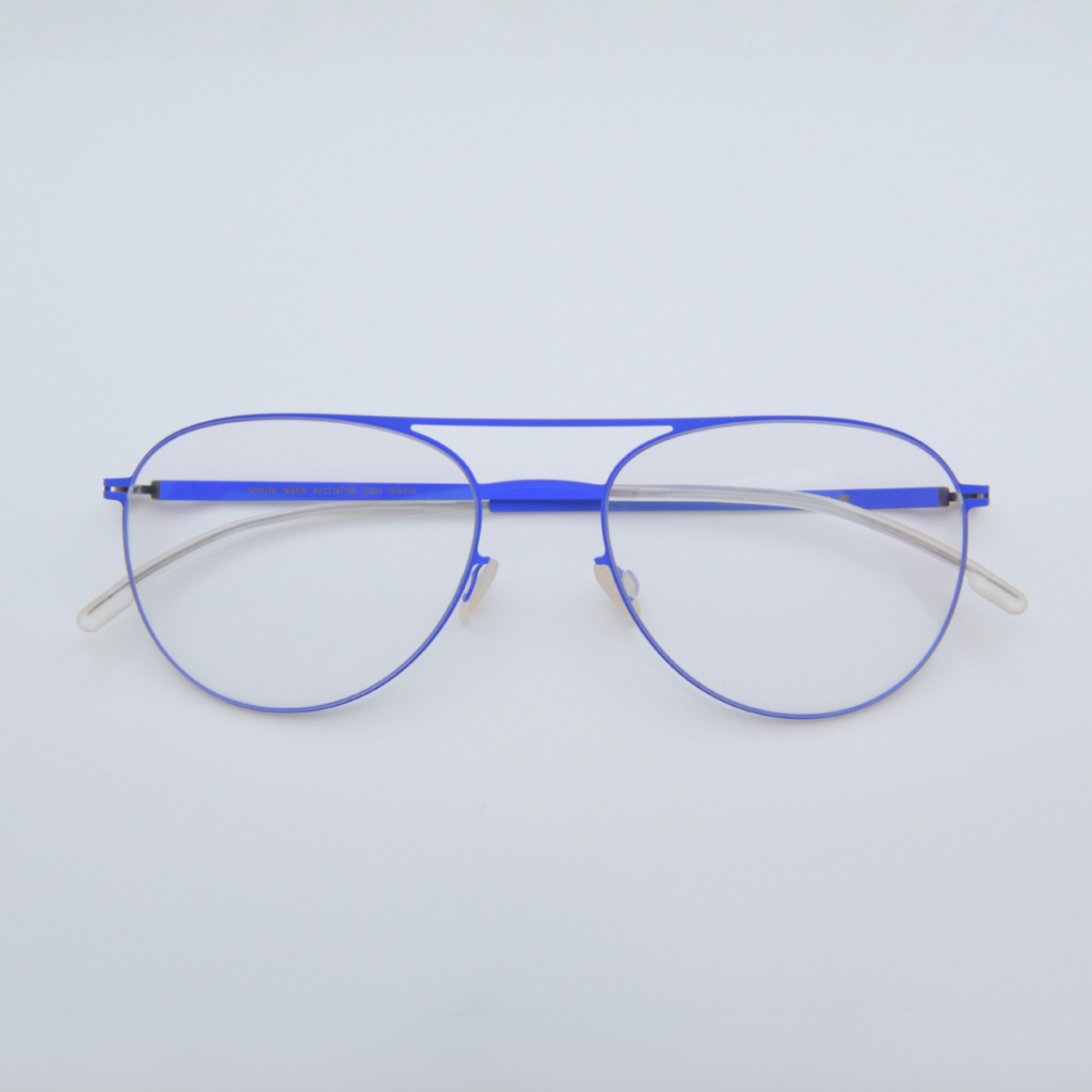 MYKITA blue metal aviator-style frames