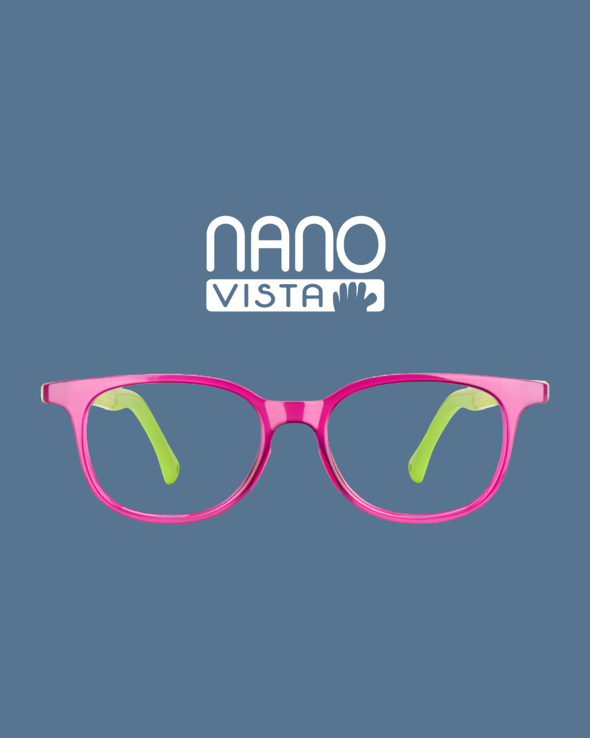 Nano Vista kids pink and green glasses